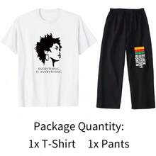 Camiseta de Historia Afroamericana para Hombres y Mujeres, Camiseta con Estampado Negro, Camiseta Negra Retro de Moda Mágica con Peinado Afroamericano Natural - Negro - Ver 5