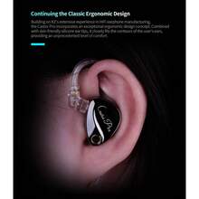 KZ Castor/Castor Pro - In-Ear Monitor Earphones, HiFi Premium Bass Earphones, Advanced Bass Version Harman Sound, Adjustable Sound, Noise Isolation IEM, Dual Dynamic Driver Wired Earbuds, 2PIN-C Detachable Cable, Suitable For Singers And Musicians (Silver/Black) - Castor Pro Silver - View 10