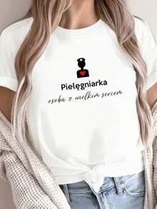 Polbos Fun - Camiseta de Algodón Puro Estilo Polaco para Mujer, Blusa Casual Cómoda - Blanco - Ver 7