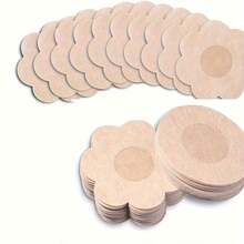 10 piezas de cubiertas desechables para pezones, cubiertas para pezones con forma de flor transpirables, almohadillas adhesivas invisibles para pezones (para mujeres) - Multicolor - Ver 3