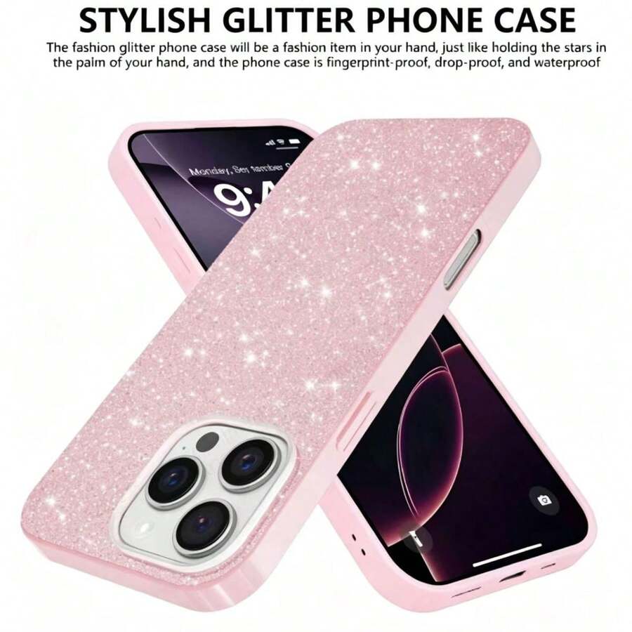 Ốp lưng điện thoại lấp lấp lánh mới, tương thích với các dòng điện thoại Apple 16promax/15promax/14promax/13promax/12promax/11promax/XSMAX. - Hồng - Xem 1