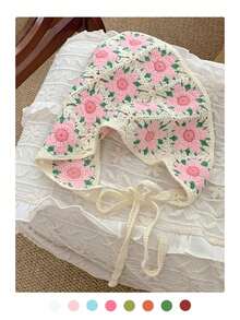 夏季海灘防曬頭巾，女款波希米亞風度假穿搭，手工編織三角巾，鉤針髮帶，鄉村風頭巾夏季髮飾海灘巾度假女款方巾 - 彩色 - 查看 9