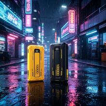 Portable 10000mAh High-Capacity Battery, Fast Charging, LED Display, QC 3.0 And PD 22.5W Compatibility, USB-C Output, With 3 Built-In Data Cables - Power Bank - View 5