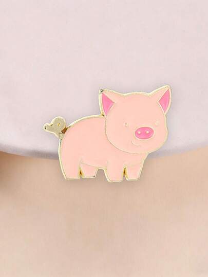 Ghim cài áo hình heo lên dây cót dễ thương, ghim cài hình heo Kawaii, phụ kiện đáng yêu cho quần áo, ý tưởng quà tặng hoàn hảo, điểm nhấn thời trang độc đáo.