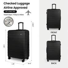Lightweight Hardshell Luggage 16in/20in/30in,Rolling Suitcase For Traveling For Men Women,Different Sizes Suitable For Various Travel Needs - 黑色 - 查看 4