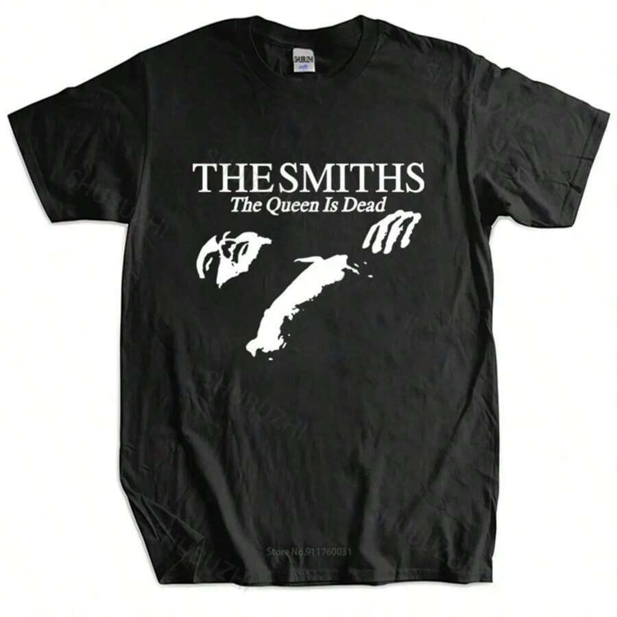Camiseta de Algodón para Hombre, The Queen Is Dead - Camiseta, Años 80, Morrissey, Talla Grande, Camiseta Negra para Hombre 62462 - Negro 2 - Ver 1