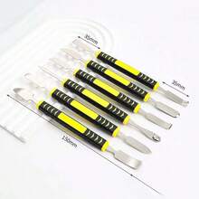Set de 6 piezas de herramientas de palanca de metal, herramientas de desmontaje para abrir carcasas de teléfonos, computadoras, portátiles, herramientas de reparación, barras de palanca de metal y acero inoxidable - Multicolor - Ver 10