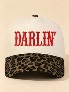 1頂女款「DARLIN」卡車帽，個性化刺繡字母棒球帽，男女通用遮陽帽，戶外防曬休閒帽，適合春秋旅行、度假、海灘，送給家人朋友的完美禮物，父親節與母親節的絕佳禮物，帽子、女帽、海灘帽、7月4日 - 多色 - 查看 5