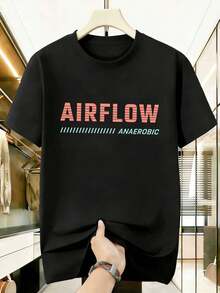 Men Plus Size T-Shirts - Black - View 2