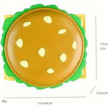 Cute Small Hamburger Wallet Bag, Funny Small Cheeseburger Wallet, PU Leather Wallet Coin Purse - Default - View 7