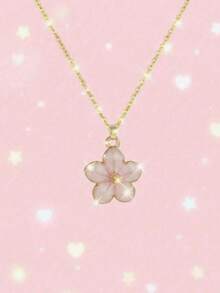 1pc Bohemian Style Floral Necklace, Nature-Inspired Jewelry For Girls - one-size - View 5