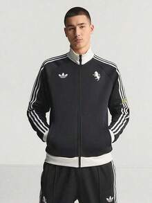 Adidas 阿迪达斯经典款修身全拉链立领长袖足球夹克 KB4452 男款 - 黑色 - 查看 1