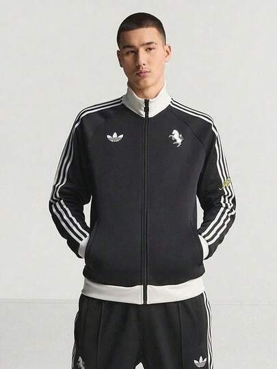 Adidas 阿迪达斯经典款修身全拉链立领长袖足球夹克 KB4452 男款