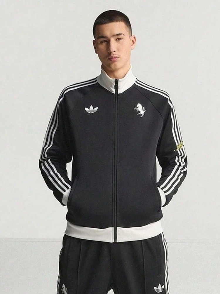 Adidas 阿迪达斯经典款修身全拉链立领长袖足球夹克 KB4452 男款 - 黑色 - 查看 1