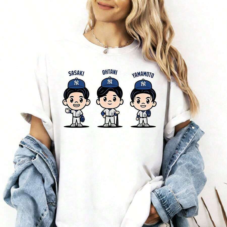 Vintage New York Mets Skyline Logo T-Shirt, Classic Mets Baseball T-Shirt For Women, Suitable As A Gift. Women's T-Shirt. Elegant Blouses. Boho Chic. Soft, Breathable, And Comfortable Women's Top, Ideal For Spring, Summer, And Fall, Perfect For Vacations, Travel, And Everyday Wear. - 白色 19 - 查看 1