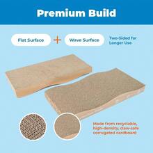 Catify Scratcher, Fun Interactive Scratchers, Posts, Poles, Claw , Furniture Saver Indoor Support Natural Behaviors Heavy Duty - 5 Pack Round, 10x 10 Inch - Wave(2 件裝) - 查看 5