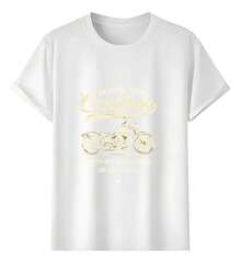 Custom Muscle Freaks Vintage Motorcycle Style T-Shirt - White - View 11