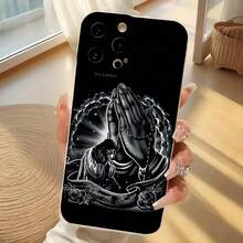 Nueva funda para teléfono pintada a mano en blanco y negro con diseño creativo y de gran  - adecuada para iPhone 16e78XRX111213141516 Pro MaxPlus, funda protectora a prueba de golpes, funda impresa, funda UV, regalo para novio o novia. - (Un color) 1 unidad por paquete - Ver 4