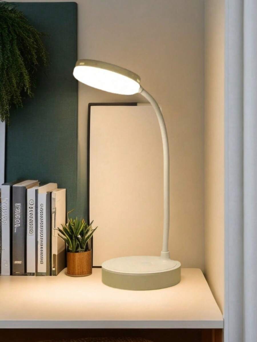 USB充電式LED檯燈 護眼桌面燈 閱讀燈 小夜燈 適合居家辦公、學校閱讀學習、臥室裝飾、居家裝飾、房間裝飾、旅行必備 800mAh
