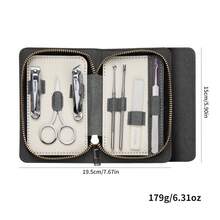 7/8/10/13 pièces Set de coupe-ongles en acier inoxydable, ciseaux à ongles, lime à ongles, kit complet de manucure et pédicure - Multicolore - Voir 13