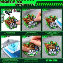 3/24/40 piezas Parches bordados con píxeles de videojuegos, parches de reparación de costura con apliques retro de juegos para ropa, mochilas, niños, jugadores, manualidades - Juegos electrónicos ecológicos - Ver 4