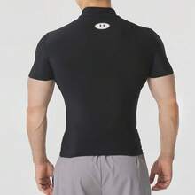 Under Armour UA ColdGear Men's Golf Base Layer Short-Sleeve Top - Black - View 5