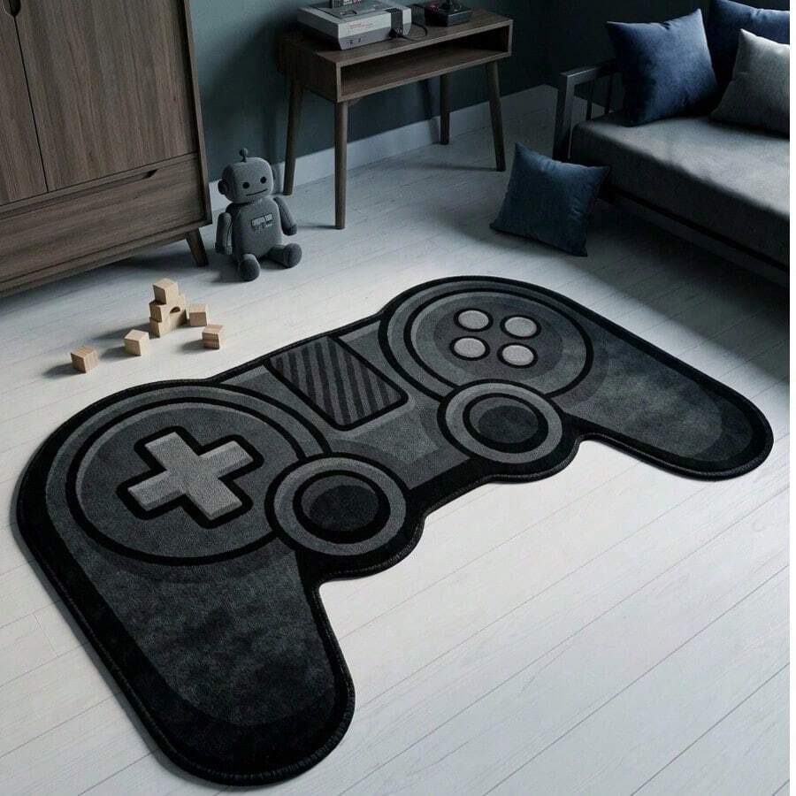 1pc Gray Gaming Mat, Thickened Carpet, Decorative Rug, Bedroom Decor, Small Rug, Carpet, Home Decor, Living Room Carpet, Small Living Room Rug, Bedroom Rug, Living Room Home Decor, Outdoor Rug, Washable Carpet, Graduation Gift - Multicolor - View 1