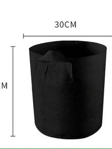Túi trồng cây 5 gallon 30*25, túi trồng cây bằng vải dày 300g có tay cầm, túi trồng cây thoáng khí chịu lực cao. - màu đen - Xem 10