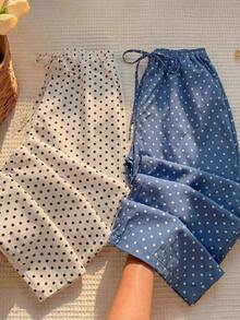 Pantalones a rayas rosas para mujer, vacaciones de verano - Multicolor 5 - Ver 9