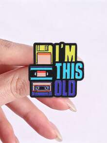 Ghim cài áo men tráng men hình đĩa mềm VHS phong cách retro "Tôi đã già thế này rồi" - Nhiều màu - Xem 7