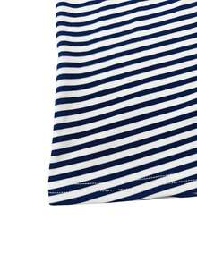 Vestido mini con tirantes finos y rayas, sexy y de moda, versátil para vacaciones, nueva llegada de primavera/verano - Azul - Ver 8