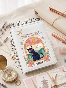 1 chiếc bao đựng hộ chiếu hình mèo hoạt hình dễ thương, phụ kiện du lịch, hộp đựng hộ chiếu, hộp đựng vé, ví đựng hộ chiếu du lịch, có 6 màu: vàng, đen, xanh dương, hồng, đỏ, trắng, phù hợp cho cả nam và nữ, phụ kiện du lịch thiết yếu cho người giữ hộ chiếu, món quà tuyệt vời, hộp đựng thời trang, chất liệu nhẹ, ví du lịch, kẹp tài liệu, vật dụng cần thiết cho kỳ nghỉ, quà tặng lễ hội, chuyến công tác và du thuyền. - Nhiều màu - Xem 12