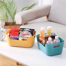 12 Pack Plastic Storage Baskets Multiple Color Storage Boxes Organizing Bins Kitchen Shelves Cupboard Office Home Organization - Multicolor - View 6