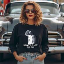 Brandon Clarke Memorial-Shirt, Basketball Legend Tribute Sweatshirt, Vintage Basketball Fan Shirt, Brandon Clarke Hoodie - Negro - Ver 4
