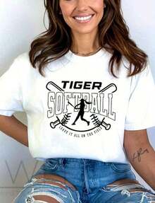 Camisetas De Mujer AlgodóN Camisetas Casuales Premium Unisex Con DiseñO De Tigre, Camiseta De Softbol, Camiseta Para Juegos, Camiseta De AlgodóN De InspiracióN Vintage, Camiseta Unisex, Camiseta De AlgodóN Grueso De 220G Con DiseñO De Tigre Para Hombre Y Mujer – Confeccionada Con AlgodóN Puro Grueso Y Transpirable Para Mayor Comodidad Y Durabilidad. Perfecto Para El Trabajo, El Gimnasio, Los Viajes, Salidas Informales, Deportes Al Aire Libre Y Para Usar En Capas En Todas Las Estaciones. Ideal Para La Escuela, La Moda Urbana O Simplemente Para Relajarse En Casa. - Blanco - Ver 7