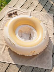Cute Teddy Bear Thickened PVC Pool Float Ring, Durable Inflatable Pool Float With Safety Seat, Suitable For Summer Water Parties, Beach And Outdoor Activities - Multicolor - View 8