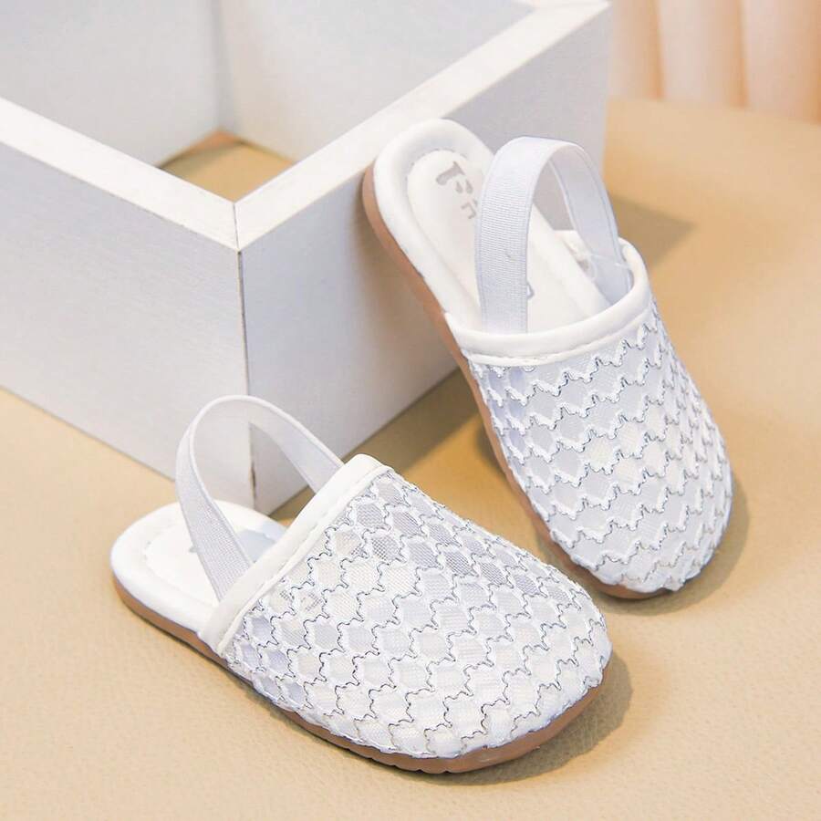 Baby/Kleinkind Mesh atmungsaktive Sandalen, Weiche Sohle Anti-Rutsch Baby Laufschuhe, Neues Sommer Design für Jungen & Mädchen - Weiss - Übersicht 1
