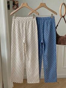 Pantalones a rayas rosas para mujer, vacaciones de verano - Multicolor 5 - Ver 2