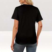 Camiseta linda de inspiración religiosa: Si estás leyendo esto, Dios te dio fe. Camiseta casual para mujeres. - Negro - Ver 3