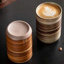 1个加厚陶瓷浓缩咖啡杯，复古陶瓷杯，多种颜色可选，家用咖啡杯，办公室及家庭使用，适合日常使用、婚礼、斋月及其他场合。 - 彩色 - 查看 2