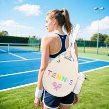 Tennis Bags For Women Girl, Tennis Sling Crossbody Backpack, Water Resistant Tennis Bag For Pickleball, Tennis, Racketball - Multicolor - View 1