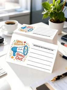 1/10/20 piezas Tarjetas de felicitación divertidas, adecuadas para elogiar, agradecer, reconocer y recompensar a empleados, maestros, estudiantes y personal, tarjetas postales de aliento, adecuadas para la temporada de regreso a la escuela y los anuncios de trabajo - multicolor - Ver 1