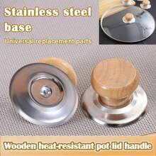 2.25-Inch Stainless Steel Ergonomic Replacement Pot Lid Knob, Heat Resistant Handle, Cookware Accessory - View 1