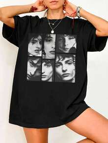 Finn Wolfhard Graphic T-Shirt (Movie And Actor) - Black - View 6