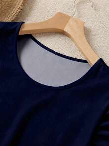 2026  LUNE 2 piezas Conjunto de top con volantes de unicolor elegante y shorts estampados, para verano - Multicolor 3 - Ver 7