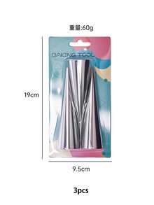 1件/3件套不锈钢丹麦牛角面包模具，锥形螺旋烘焙模具，空心面包裱花工具，不粘，烘焙配件，DIY烘焙，家庭厨房 - 查看 9