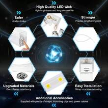 Hexagonal LED Light 5 Lights Ceiling Lamps Workshop Show - White - View 3