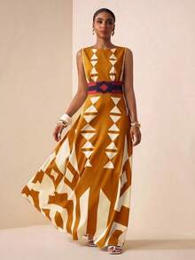 Women Midi Dresses - Yellow Mustard - View 4