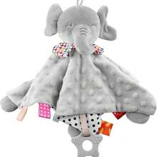 Elephant Design Baby Comfort Blanket, Soft Bath Towel, Sleeping Doll, Baby Blanket, Comfort Toy For Newborns, Hanging Ornament, Sleep Aid For Children 0-3 Years Old - 大象 - 查看 9