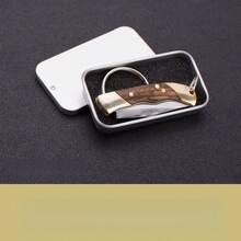 Zebra Wood & Pure Copper Handle Mini Utility Cutter, Sharp Micro Keychain Pendant Portable Parcel Unboxing Tool - Brass Version: Zebrawood + Box - View 6